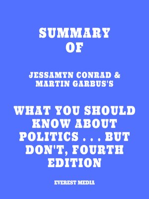 cover image of Summary of Jessamyn Conrad & Martin Garbus's What You Should Know About Politics . . . But Don't